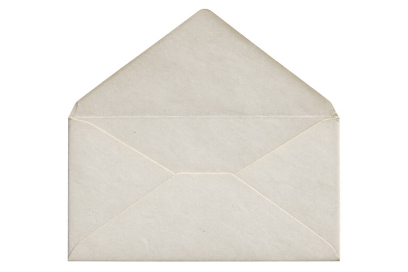 Open paper envelope
